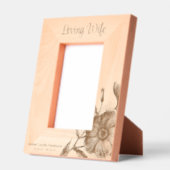 愛する妻フローラメモリアル記念4x6P レーザー彫刻フレーム (左)