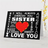 愛する姉 カード (黄色い花)