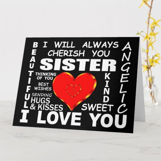 愛する姉 カード (黄色い花)