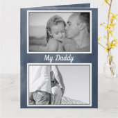 愛する娘から来た父の日のカード4枚 カード (黄色い花)