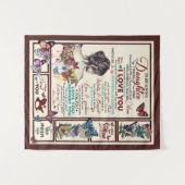 愛する娘へのパーソナライズされた手紙 タペストリー (正面(横))