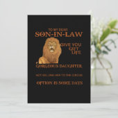 愛する娘婿へ、美しい娘を授かったあなたに 招待状 (スタンド正面)
