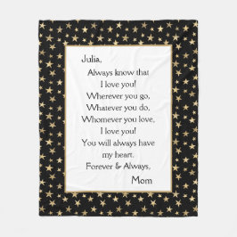 愛する娘 フリースブランケット