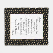 愛する娘 フリースブランケット (正面(横))