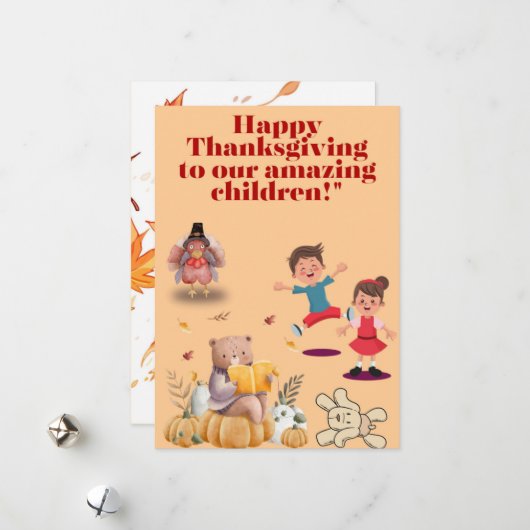 愛する子どもたちに感謝の気持ちを シーズンカード (正面/裏面インサイチュ)