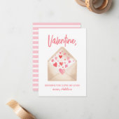 愛する子どもたちのバレンタインデーを送る ノートカード (正面/裏面インサイチュ)