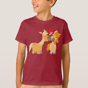 愛する子どもたちの可愛い漫画のポニーTシャツ Tシャツ