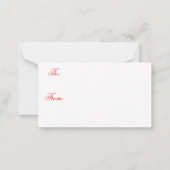 愛する子どもバレンタインのかわいい猫 ノートカード (裏面)