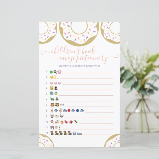 愛する子ども向けの本を掛けたドーナツ絵文字 (スタンド正面)