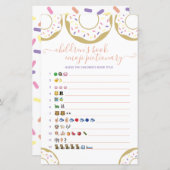 愛する子ども向けの本を掛けたドーナツ絵文字 (正面/裏面)