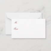 愛する子犬の子供のバレンタイン ノートカード (裏面)