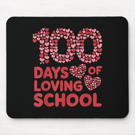 愛する学校の100日の先生女性100日 マウスパッド (正面)
