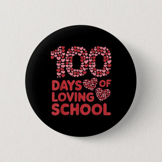 愛する学校の100日の先生女性100日 缶バッジ (正面)