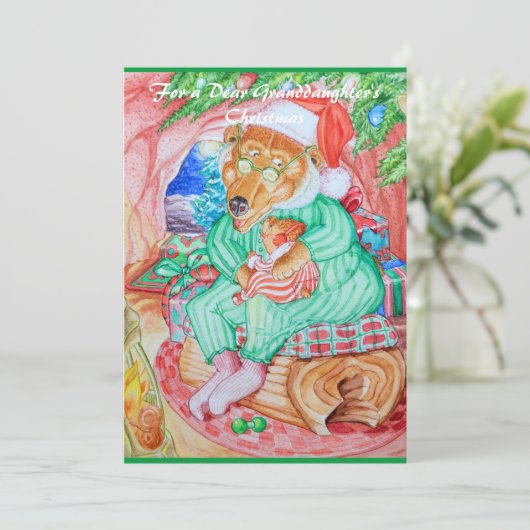 愛する孫娘へのクリスマスカード。 シーズンカード (スタンド正面)