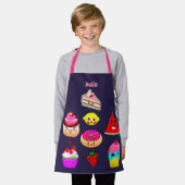 愛する孫娘への調理師 エプロン (着用した状態)