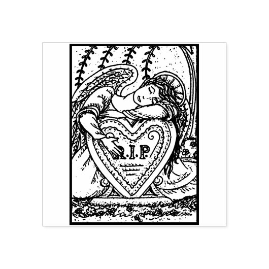 愛する守護天使、墓地リップラバースタンプ ラバースタンプ (インプリント)