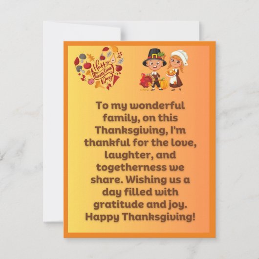 愛する家族への感謝の気持ち シーズンカード (正面)