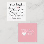 . .愛する小型手芸用品で手作り スクエア名刺 (正面/裏面)