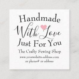 . .愛する小型手芸用品で手作り スクエア名刺