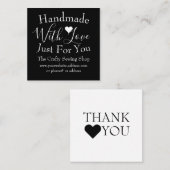 . .愛する小型手芸用品で手作り スクエア名刺 (正面/裏面)