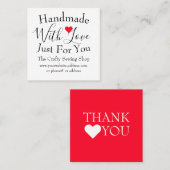 . .愛する小型手芸用品で手作り スクエア名刺 (正面/裏面)