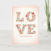 "愛する常に、永遠"レトロフローラ愛 カード (正面)