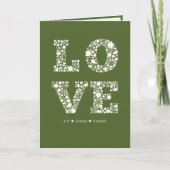 "愛する常に、永遠"緑の愛 カード (正面)