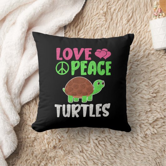 愛する平和ウミガメかわいい動物動物ウミガメ恋人 クッション (ブランケット)
