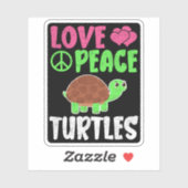 愛する平和ウミガメかわいい動物動物ウミガメ恋人 シール (シート)