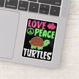 愛する平和ウミガメかわいい動物動物ウミガメ恋人 シール