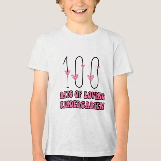 愛する幼稚園の日100ハート先生Vale トライブレンドＴシャツ (正面)