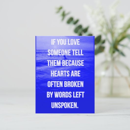 愛する引用文もしが誰かに言われるのは  ポストカード (スタンド正面)