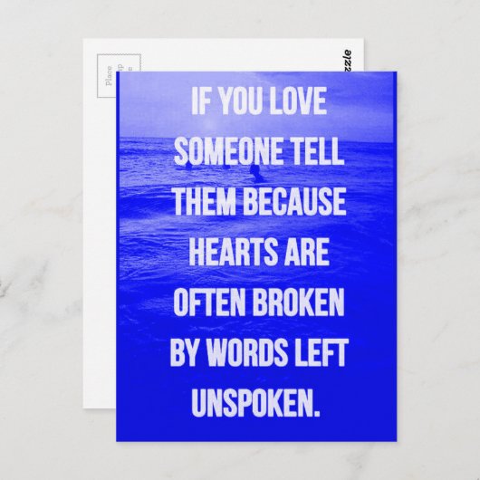 愛する引用文もしが誰かに言われるのは  ポストカード (正面/裏面)