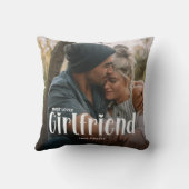 愛する彼女のかわいい写真ギフト クッション (裏面)