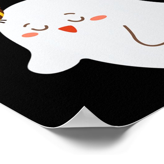 愛する彼女のブビーチ面白いハロウィンカップル夫B ポスター (角)