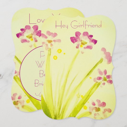 愛する彼女 招待状 (正面/裏面)