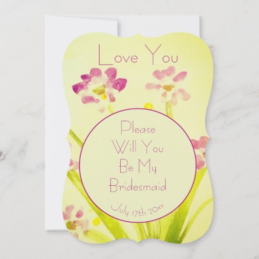 愛する彼女 招待状 (裏面)