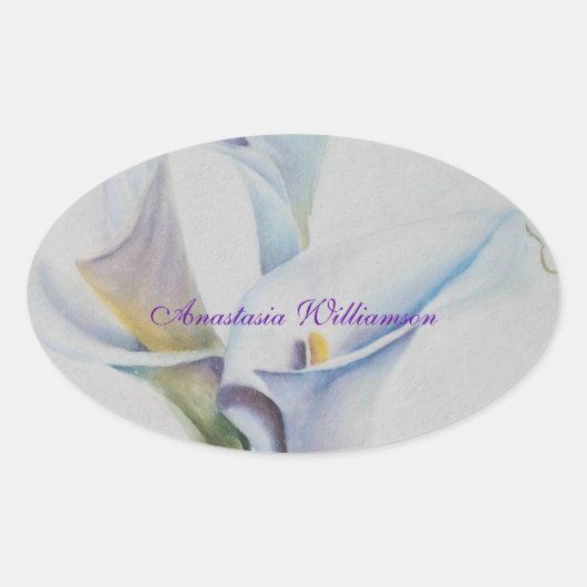 愛する復活祭… 楕円形シール (正面)