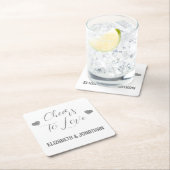 愛する応援 スクエアペーパーコースター (インサイチュ)