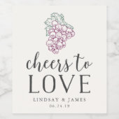 愛する応援 |ワインの国の結婚式 ワインラベル (シングルラベル)