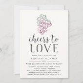 愛する応援 |婚約パーティ招待状 招待状 (正面)