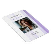 愛する思い出に紫の葬式エレガント追悼碑 マグネット (右側)