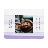 愛する思い出に紫の葬式エレガント追悼碑 マグネット (横)