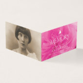 愛する思い出に葬るピンクのバラの詩カード (外部)