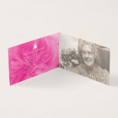 愛する思い出に葬るピンクのバラの詩カード (内部)