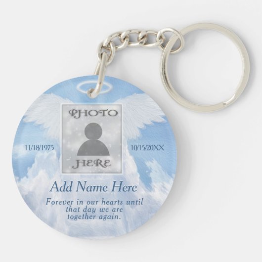 愛する思い出のキーチェーンで記念写真を撮る キーホルダー (裏面)