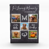 愛する思い出のパーソナライズされた中でのペットの死亡記念 フォトブロック (正面)