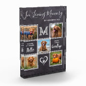 愛する思い出のパーソナライズされた中でのペットの死亡記念 フォトブロック (左)