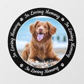 愛する思い出のパーソナライズされた中でペット記念写真 ウィンドウサイン (シート)