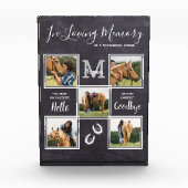 愛する思い出のパーソナライズされた中でペット馬記念碑 フォトブロック (正面)